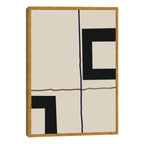 Quadro Decorativo: Encanto Geométrico em Preto e Branco