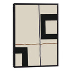 Quadro Decorativo: Encanto Geométrico em Preto e Branco