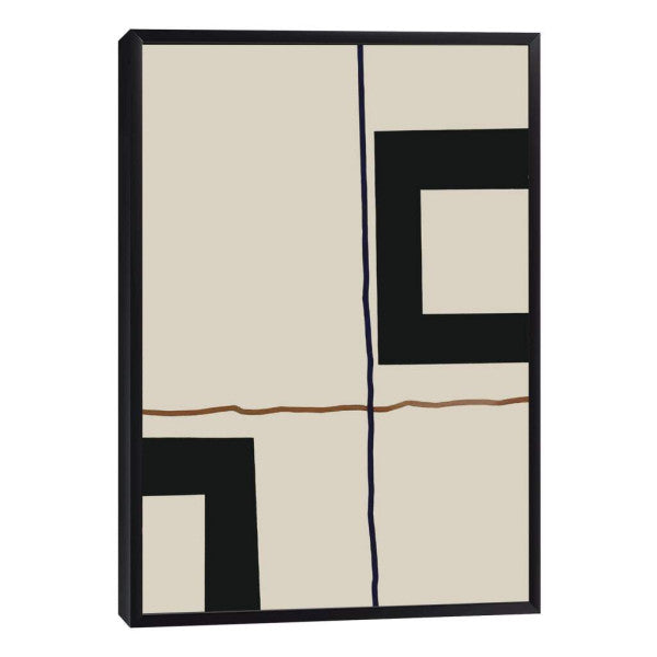 Quadro Decorativo: Encanto Geométrico em Preto e Branco