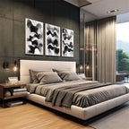 Quadro Decorativo Abstração Geométrica em Preto e Branco