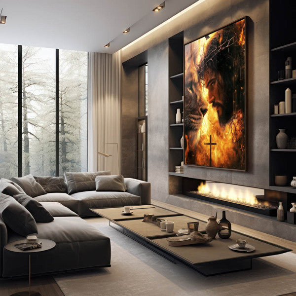 Quadro Decorativo Esplendor de Jesus e Leão de Judá Arte que Inspira