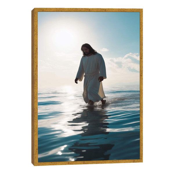 Quadro Decorativo Jesus Sobre as Águas