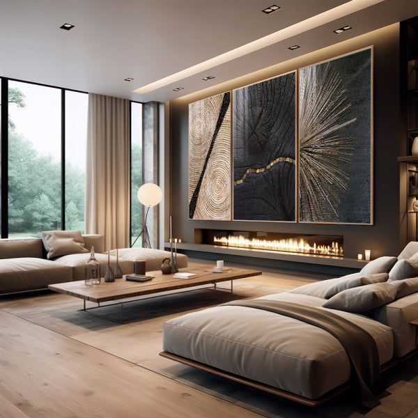 Quadro Decorativo Deslumbre Dourado Luxo e Sofisticação