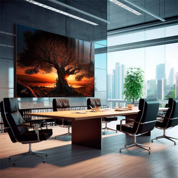 Quadro Decorativo Tranquilidade ao Anoitecer: Refúgio Sereno