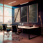 Quadro Decorativo Deslumbre Dourado Luxo e Sofisticação