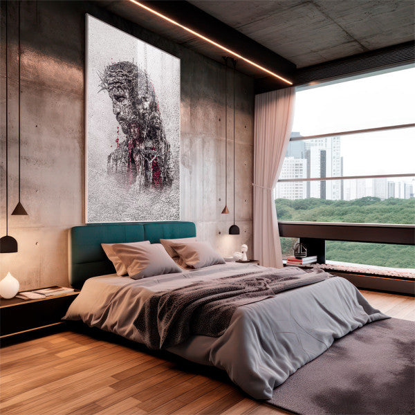 Quadro Decorativo: Visão Inspiradora de Jesus na Cruz