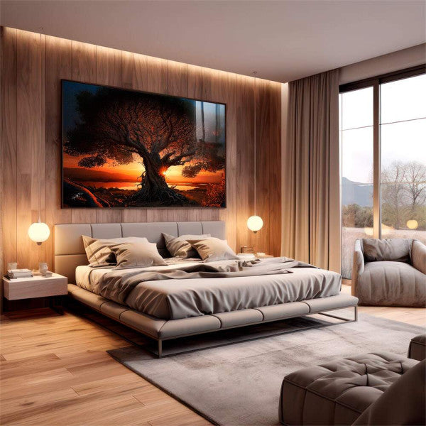 Quadro Decorativo Tranquilidade ao Anoitecer: Refúgio Sereno