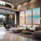 Quadro Decorativo Praia ao Pôr do Sol: Um Encanto Visual
