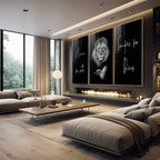 Quadro Decorativo: Leões Majestosos - Inspiração e Força