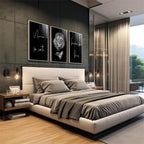 Quadro Decorativo: Leões Majestosos - Inspiração e Força