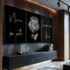 Quadro Decorativo: Leões Majestosos - Inspiração e Força