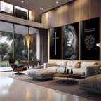 Quadro Decorativo Leão Majestoso: Transcenda com Fé