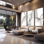 Quadro Decorativo: Elegância Abstrata Preto e Branco