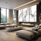 Quadro Decorativo: Elegância Abstrata Preto e Branco