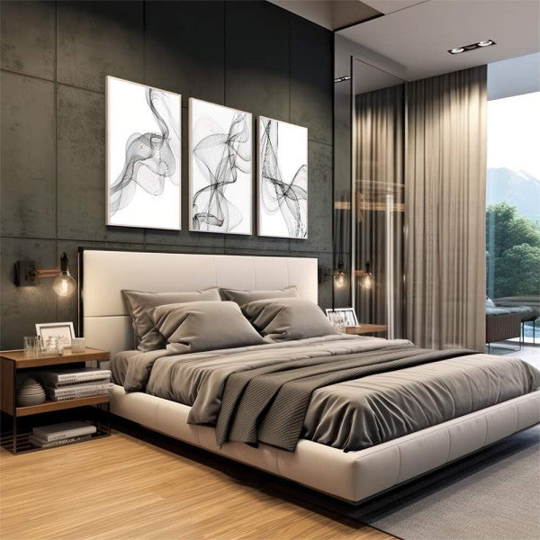 Quadro Decorativo: Elegância Abstrata Preto e Branco