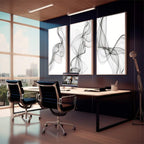 Quadro Decorativo: Elegância Abstrata Preto e Branco