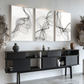 Quadro Decorativo: Elegância Abstrata Preto e Branco