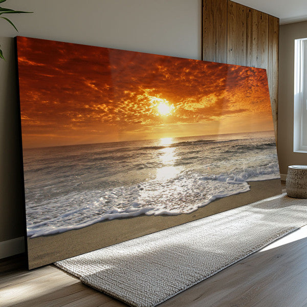 Quadro Decorativo Mar ao Pôr do Sol: Beleza Serena