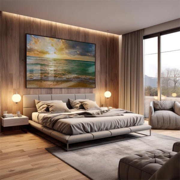 Quadro Decorativo: Encantador Pôr do Sol na Praia