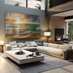 Quadro Decorativo: Encantador Pôr do Sol na Praia