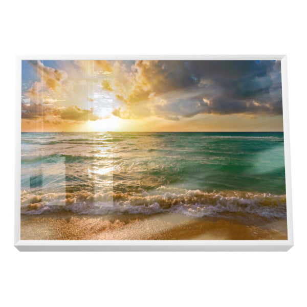 Quadro Decorativo: Encantador Pôr do Sol na Praia