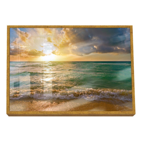 Quadro Decorativo: Encantador Pôr do Sol na Praia