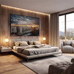 Quadro Decorativo Crepúsculo Urbano de Nova Iorque
