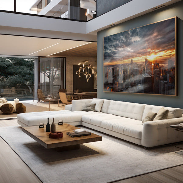 Quadro Decorativo Crepúsculo Urbano de Nova Iorque