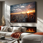 Quadro Decorativo Crepúsculo Urbano de Nova Iorque