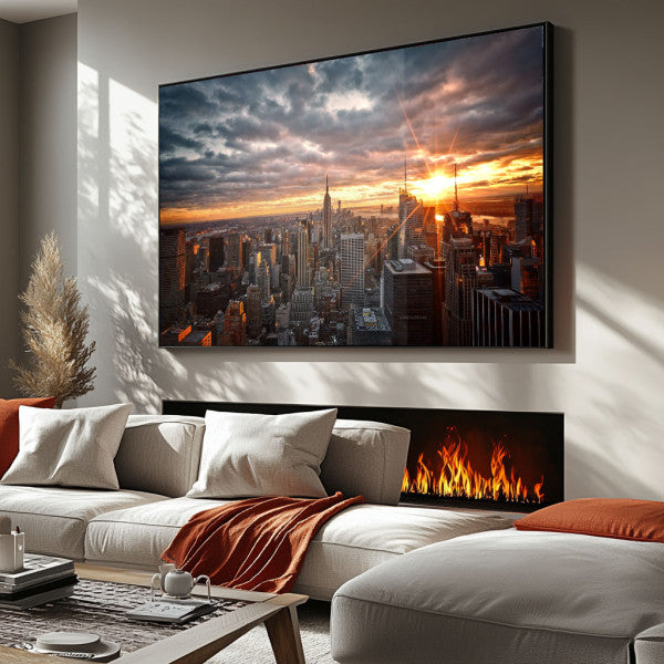 Quadro Decorativo Crepúsculo Urbano de Nova Iorque
