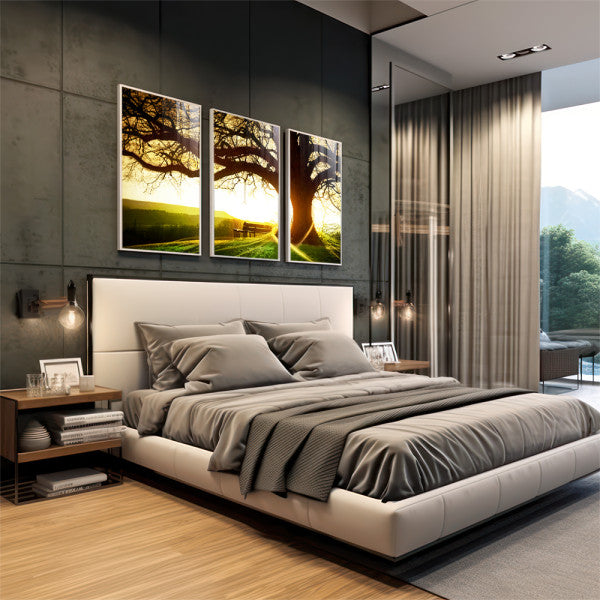 Quadro Decorativo: Pôr do Sol Rústico, Encanto Natural