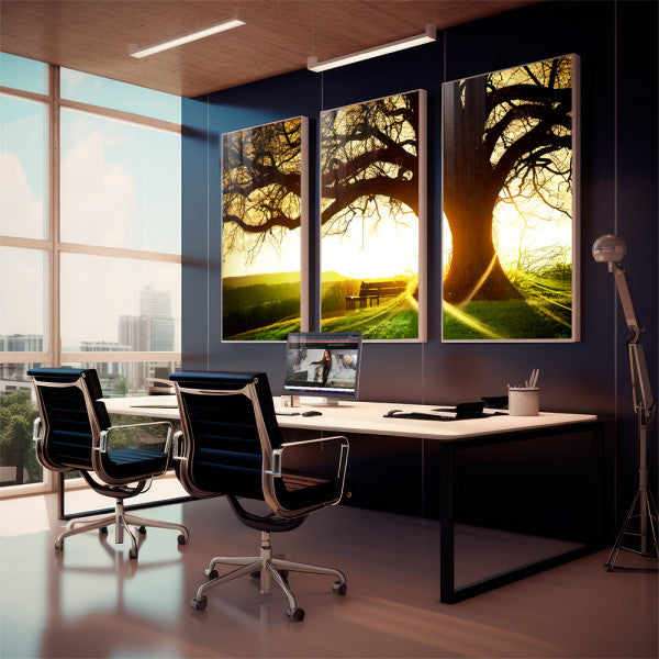 Quadro Decorativo: Pôr do Sol Rústico, Encanto Natural