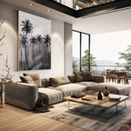 Quadro Decorativo Silhuetas Tropicais: Impacto Visual Único