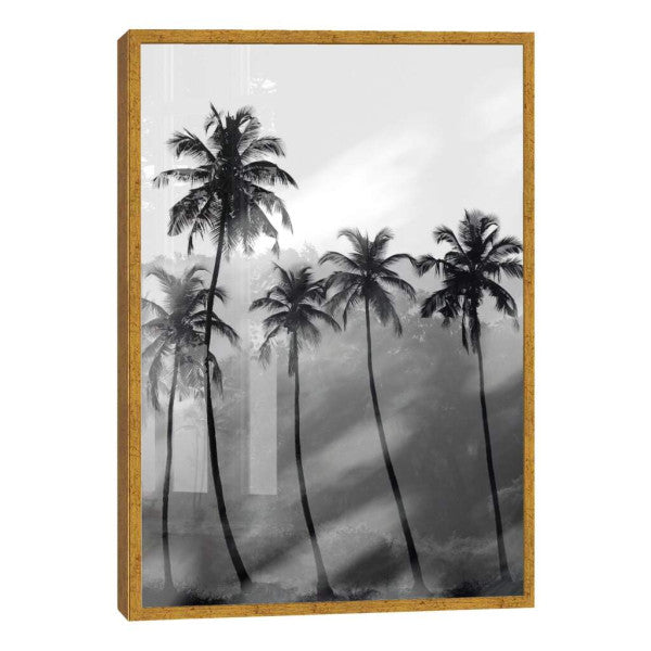 Quadro Decorativo Silhuetas Tropicais: Impacto Visual Único