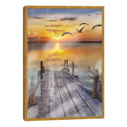 Quadro Decorativo: Inspirador Pôr do Sol no Cais