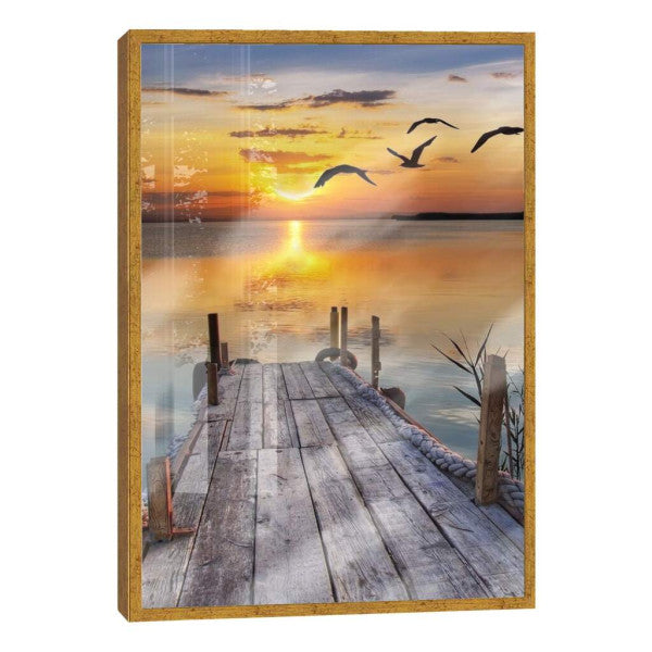 Quadro Decorativo: Inspirador Pôr do Sol no Cais