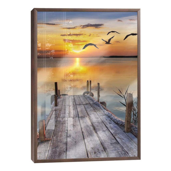 Quadro Decorativo: Inspirador Pôr do Sol no Cais