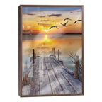Quadro Decorativo: Inspirador Pôr do Sol no Cais