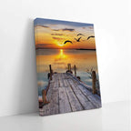 Quadro Decorativo: Inspirador Pôr do Sol no Cais