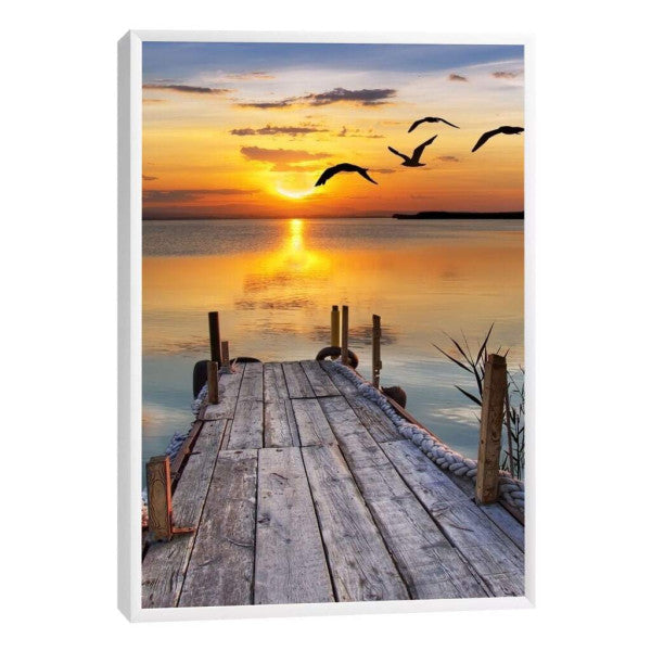 Quadro Decorativo: Inspirador Pôr do Sol no Cais