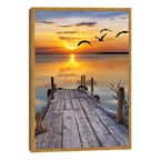 Quadro Decorativo: Inspirador Pôr do Sol no Cais