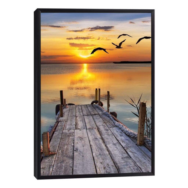 Quadro Decorativo: Inspirador Pôr do Sol no Cais