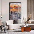 Quadro Decorativo: Inspirador Pôr do Sol no Cais
