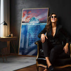 Quadro Decorativo: Iceberg Inspirador - Triunfo e Serenidade