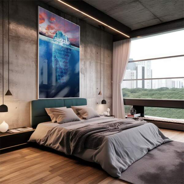 Quadro Decorativo: Iceberg Inspirador - Triunfo e Serenidade