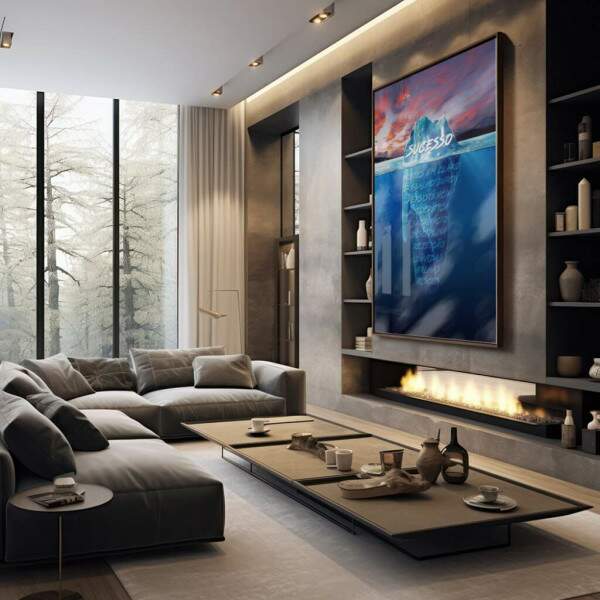 Quadro Decorativo: Iceberg Inspirador - Triunfo e Serenidade