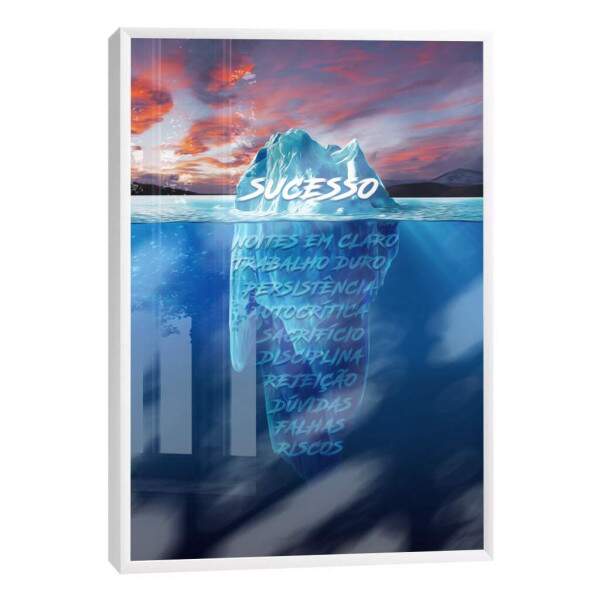 Quadro Decorativo: Iceberg Inspirador - Triunfo e Serenidade