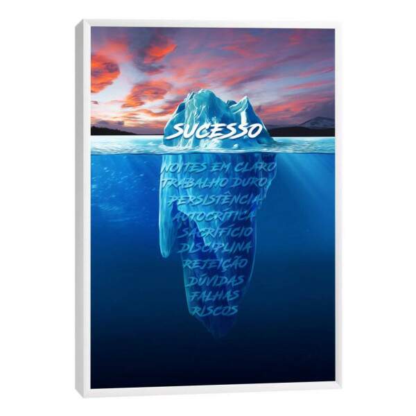 Quadro Decorativo: Iceberg Inspirador - Triunfo e Serenidade
