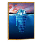 Quadro Decorativo: Iceberg Inspirador - Triunfo e Serenidade