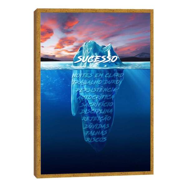 Quadro Decorativo: Iceberg Inspirador - Triunfo e Serenidade